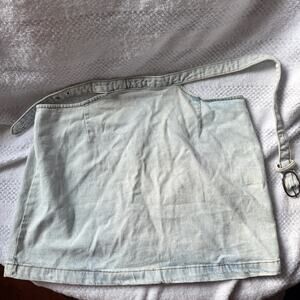 NWT WeWoreWhat denim cut out top, size Medium